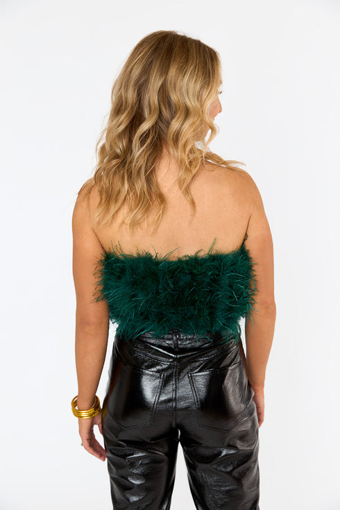 fancy-strapless-feather-crop-top-emerald Buddy Love - Sophia's Style----5